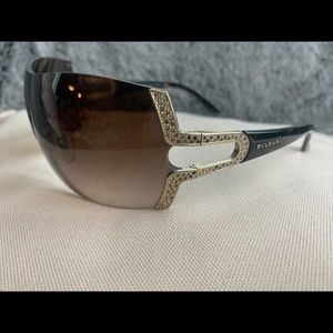Bvlgari brown swavorski sunglasses.